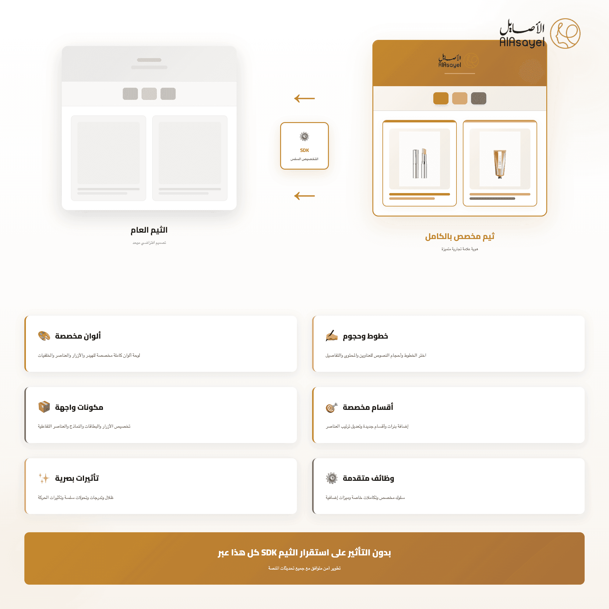 حول الثيم العام إلى تجربة تناسب علامتك %100